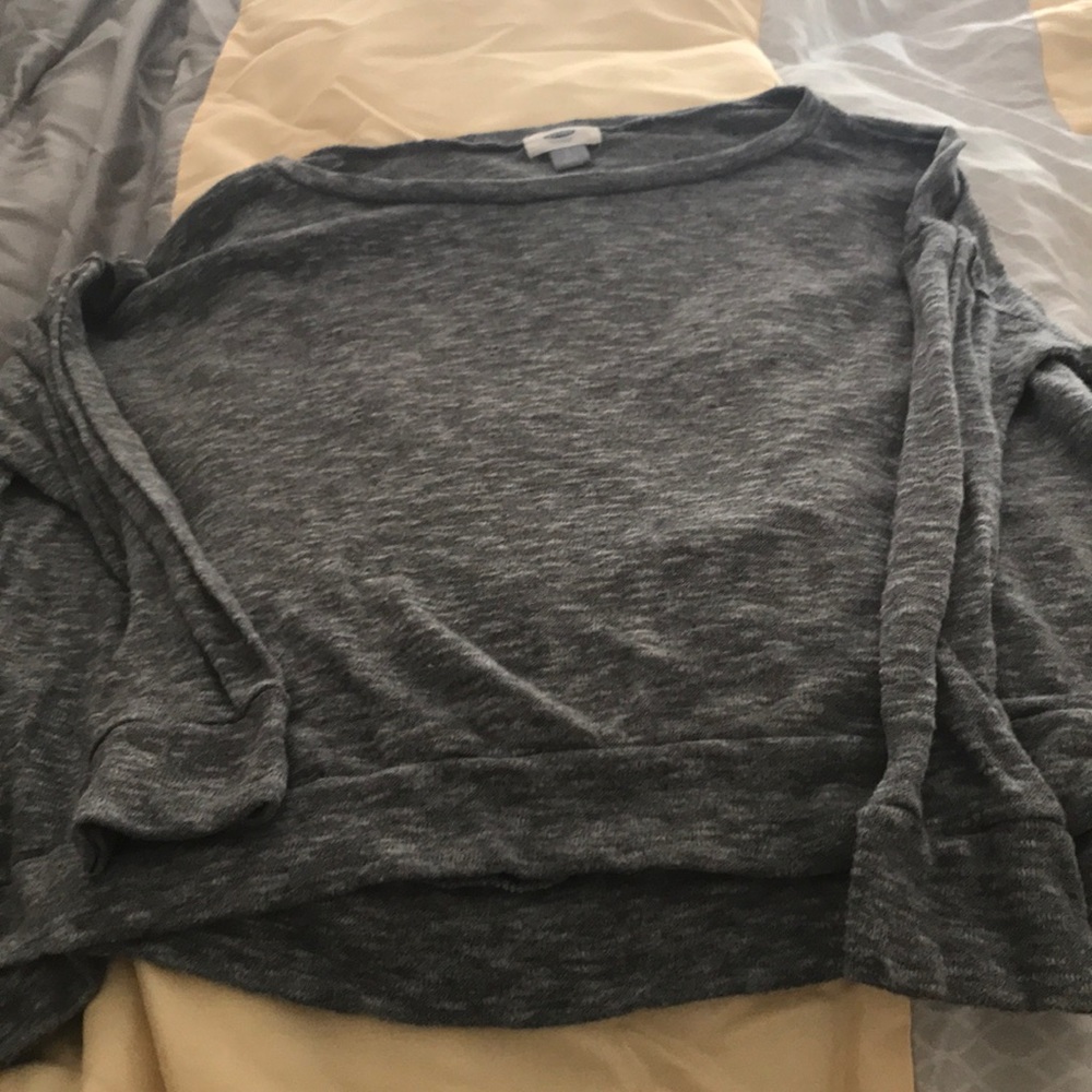 Euc old navy see through crop sweater